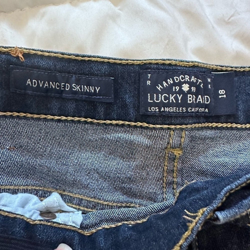 Lucky Brand Advanced Skinny Dark Wash Jeans - Size 18 - Picture 4 of 6